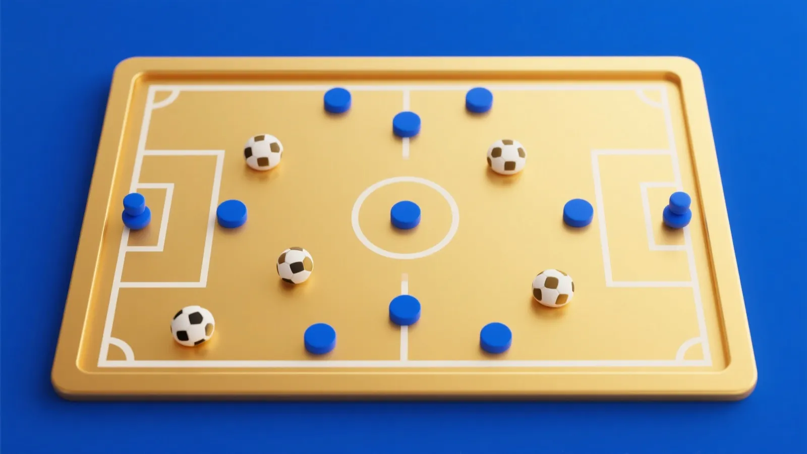 足球战术板与赔率概念示意图